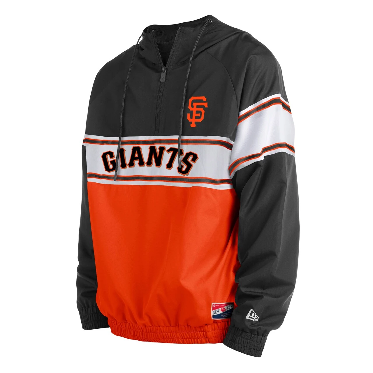 Men's San Francisco Giants New Era Black Ripstop Raglan Quarter-Zip Hoodie 4 Men's San Francisco Giants New Era Black Ripstop Raglan Quarter-Zip Hoodie - Image 2
