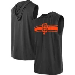 Men's San Francisco Giants New Era Black Sleeveless Pullover Hoodie
