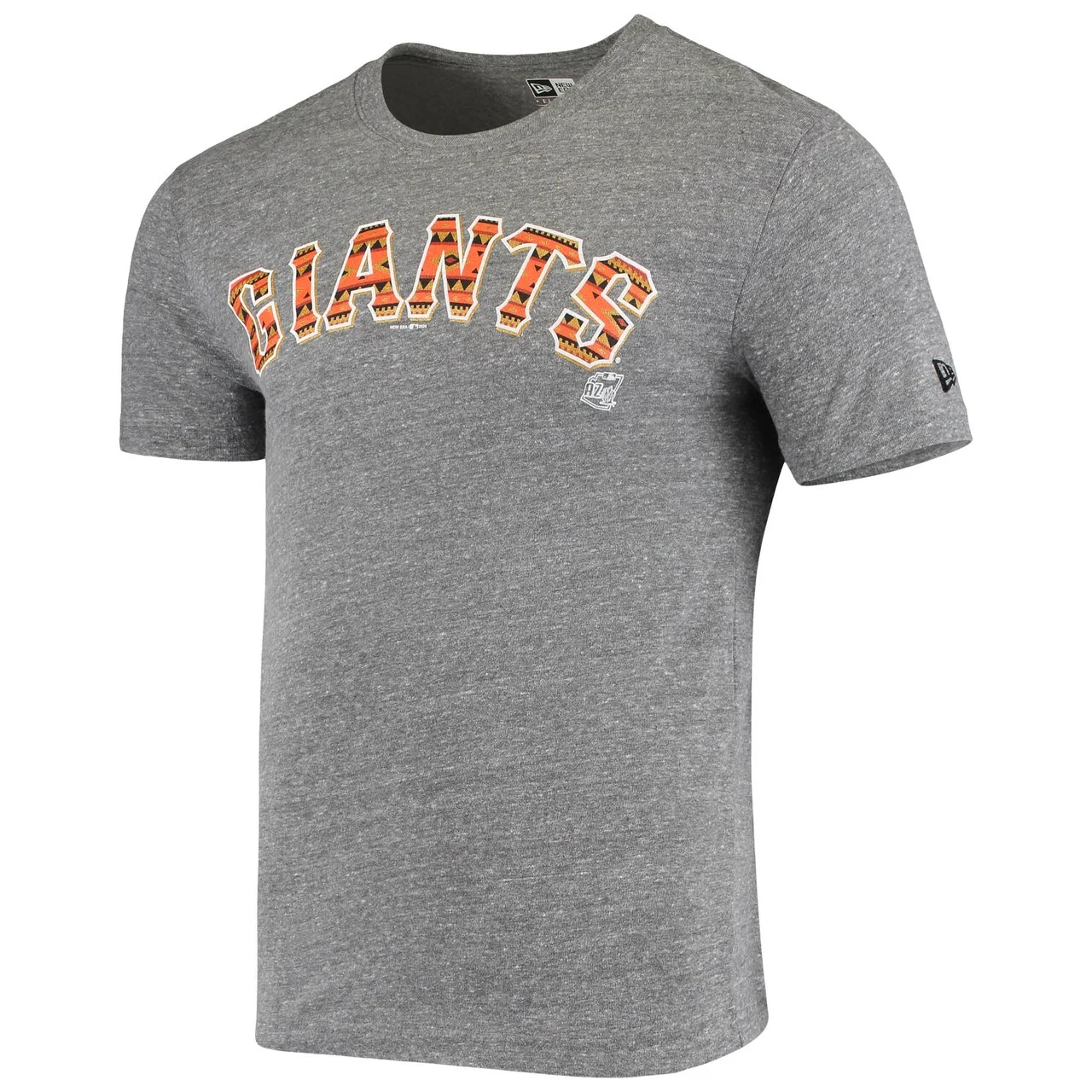 Men's San Francisco Giants New Era Gray Spring Training Tribal Fill Tri-Blend T-Shirt 4 Men's San Francisco Giants New Era Gray Spring Training Tribal Fill Tri-Blend T-Shirt - Image 2