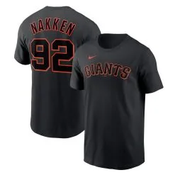 Men's San Francisco Giants Alyssa Nakken Nike Black Name & Number T-Shirt