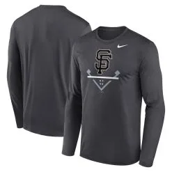 Men's San Francisco Giants Nike Anthracite Icon Legend Performance Long Sleeve T-Shirt