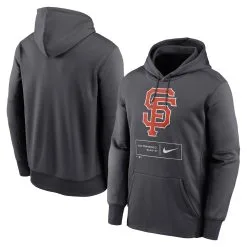 Men's San Francisco Giants Nike Anthracite Season Pattern Pullover Hoodie
