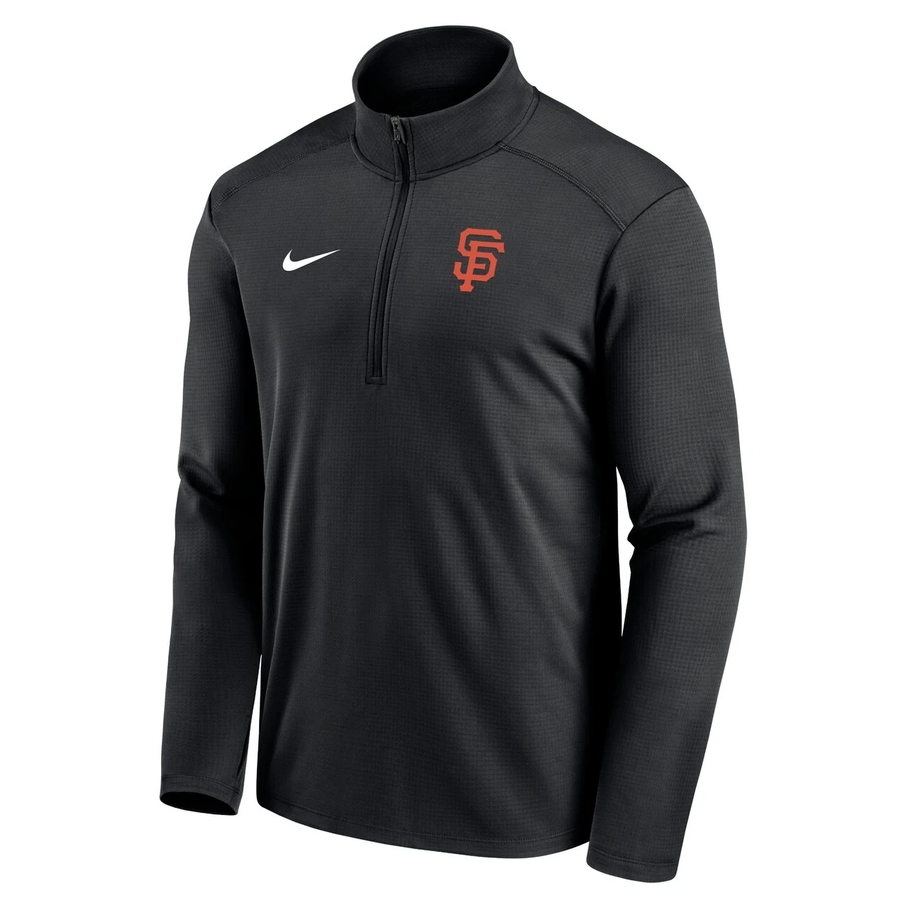 Men's San Francisco Giants Nike Black Agility Pacer Lightweight Performance Half-Zip Top 4 Men's San Francisco Giants Nike Black Agility Pacer Lightweight Performance Half-Zip Top - Image 2