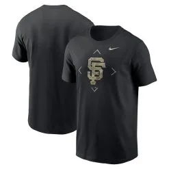 Men's San Francisco Giants Nike Black Camo Logo T-Shirt