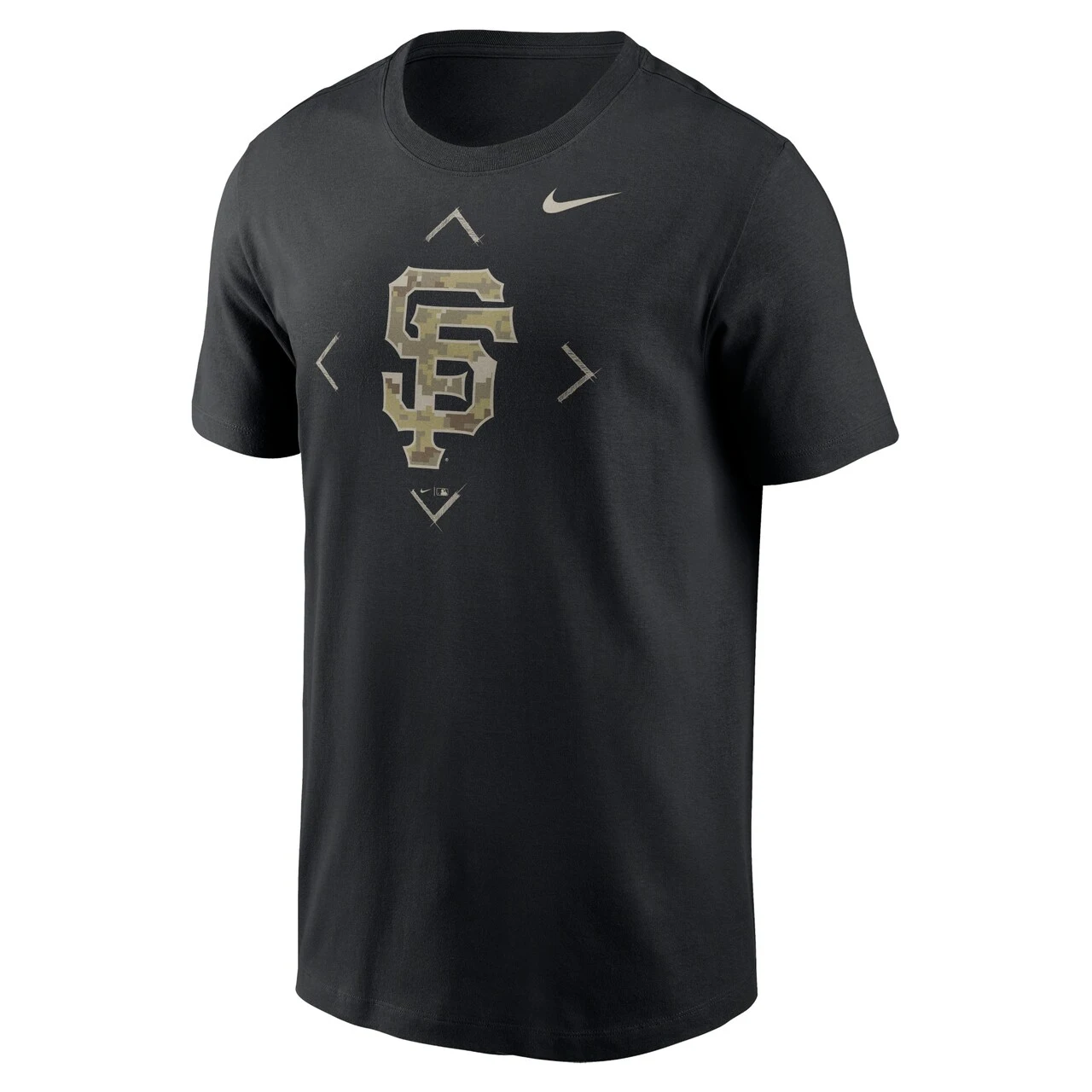 Men's San Francisco Giants Nike Black Camo Logo T-Shirt 4 Men's San Francisco Giants Nike Black Camo Logo T-Shirt - Image 2