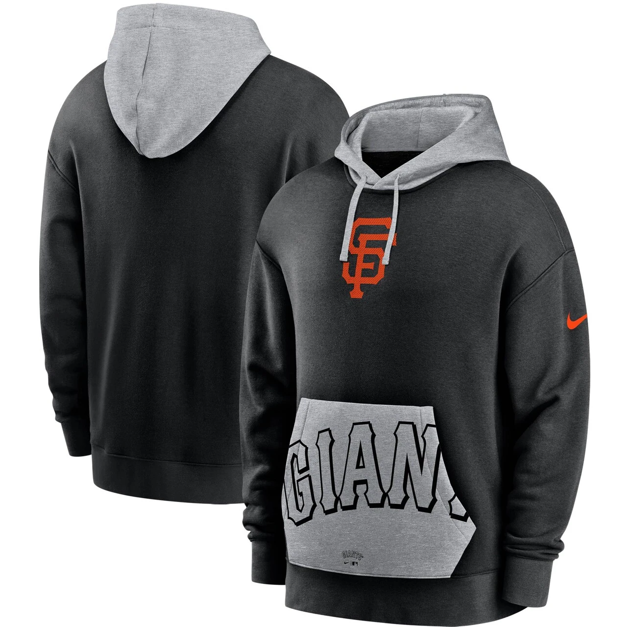 Men's San Francisco Giants Nike Black Heritage Tri-Blend Pullover Hoodie