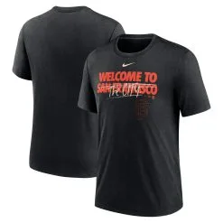 Men's San Francisco Giants Nike Heather Black Home Spin Tri-Blend T-Shirt