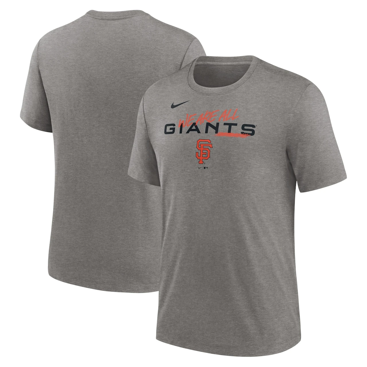 Men's San Francisco Giants Nike Heather Charcoal We Are All Tri-Blend T-Shirt 3 Men's San Francisco Giants Nike Heather Charcoal We Are All Tri-Blend T-Shirt