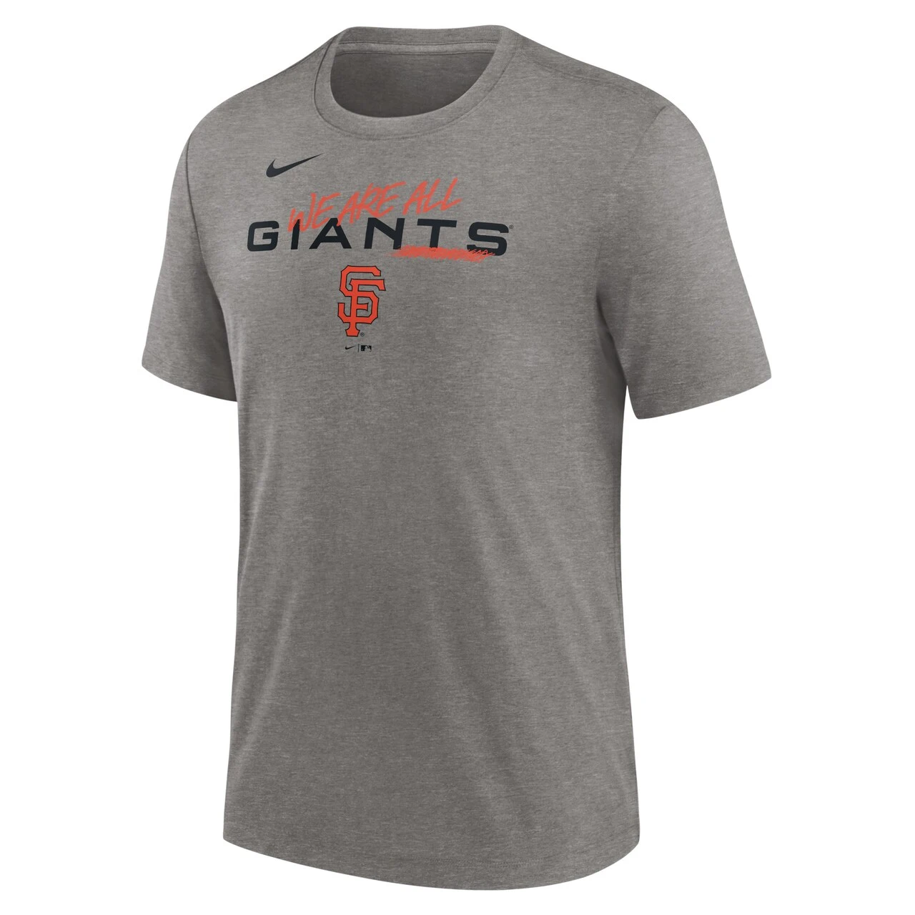 Men's San Francisco Giants Nike Heather Charcoal We Are All Tri-Blend T-Shirt 4 Men's San Francisco Giants Nike Heather Charcoal We Are All Tri-Blend T-Shirt - Image 2