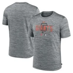 Men's San Francisco Giants Nike Heather Gray Authentic Collection Velocity Performance Practice T-Shirt