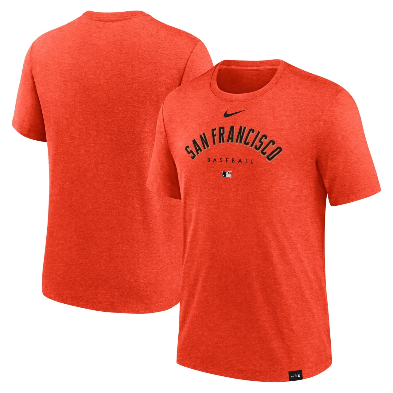 Men's San Francisco Giants Nike Heather Orange Authentic Collection Early Work Tri-Blend Performance T-Shirt 3 Men's San Francisco Giants Nike Heather Orange Authentic Collection Early Work Tri-Blend Performance T-Shirt