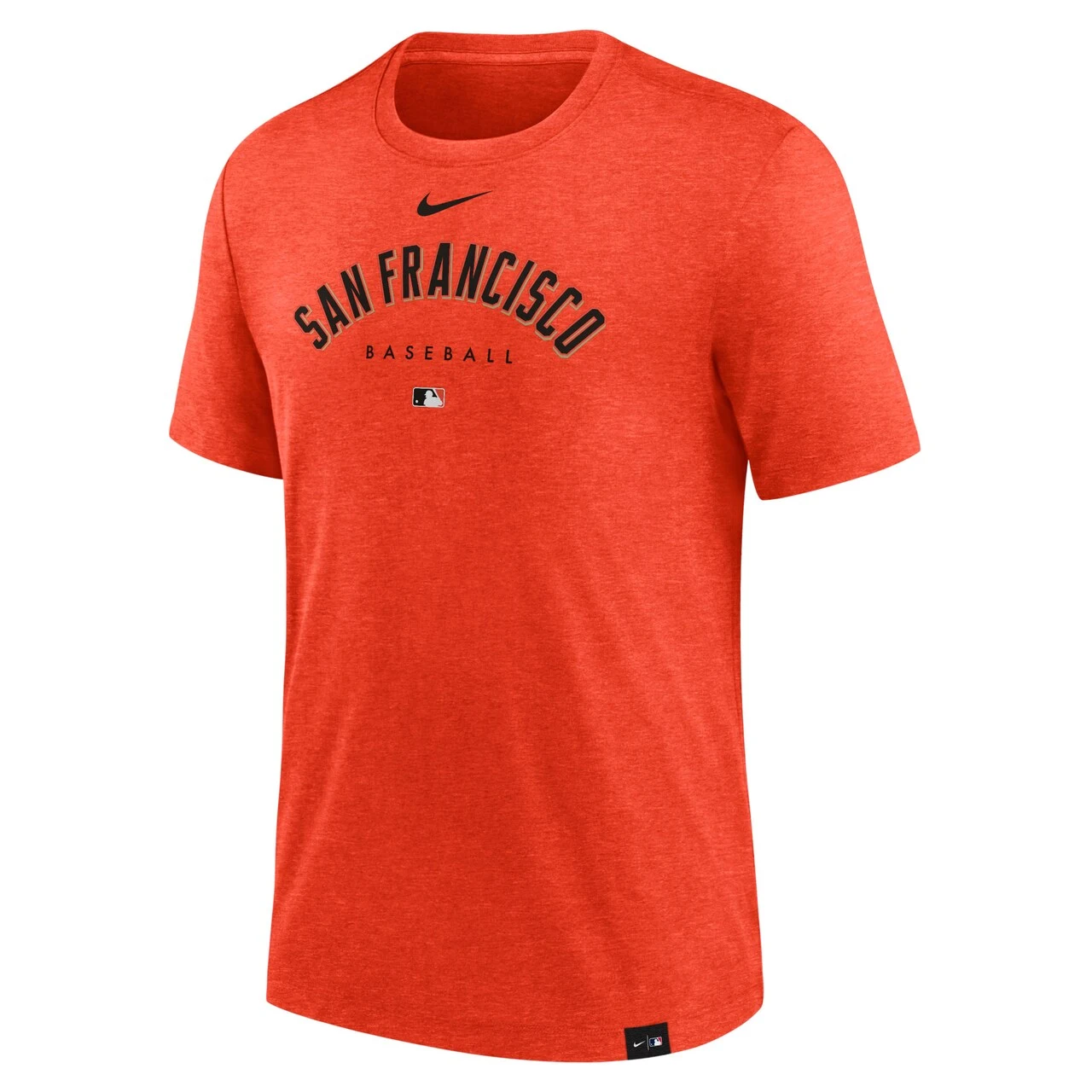 Men's San Francisco Giants Nike Heather Orange Authentic Collection Early Work Tri-Blend Performance T-Shirt 4 Men's San Francisco Giants Nike Heather Orange Authentic Collection Early Work Tri-Blend Performance T-Shirt - Image 2