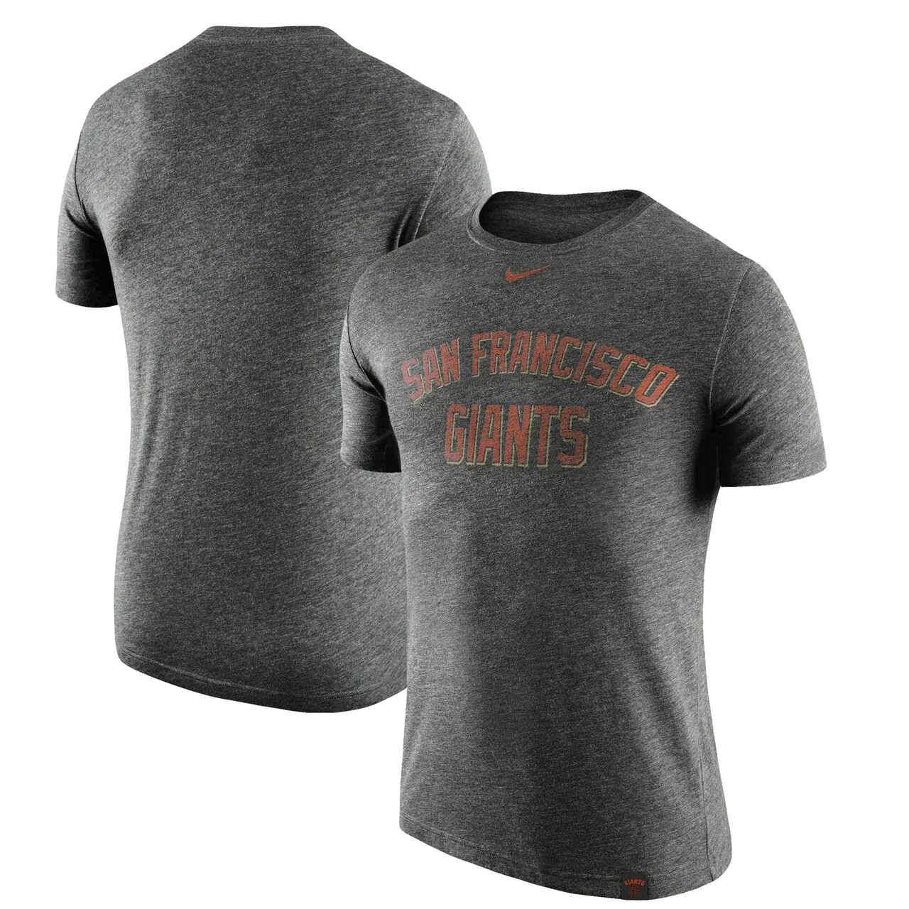 Men's San Francisco Giants Nike Heathered Black Tri-Blend DNA Performance T-Shirt 3 Men's San Francisco Giants Nike Heathered Black Tri-Blend DNA Performance T-Shirt