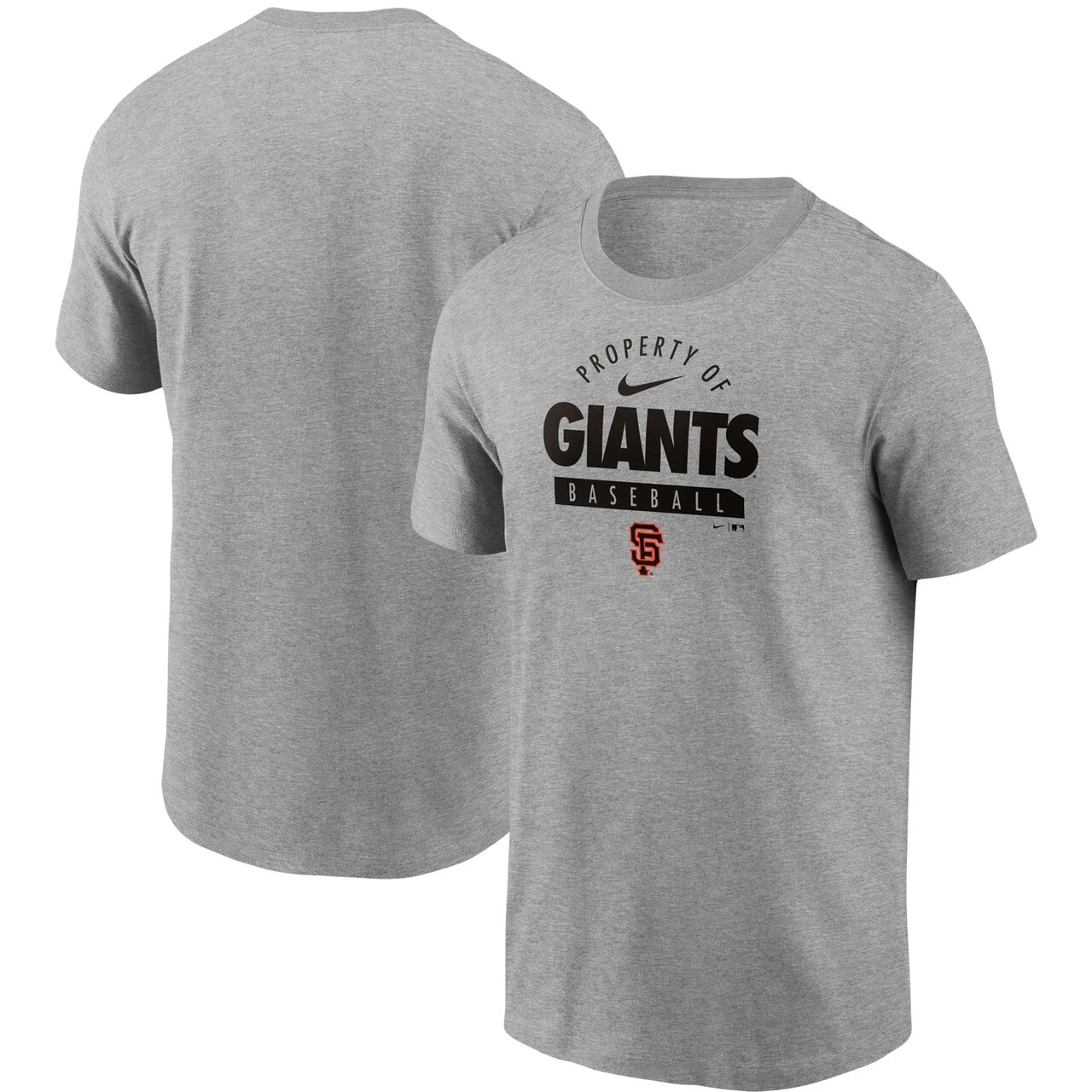 Men's San Francisco Giants Nike Heathered Gray Primetime Property Of Practice T-Shirt 3 Men's San Francisco Giants Nike Heathered Gray Primetime Property Of Practice T-Shirt