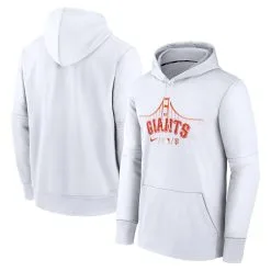 Men's San Francisco Giants Nike White Authentic Collection 2022 City Connect Therma Pullover Hoodie
