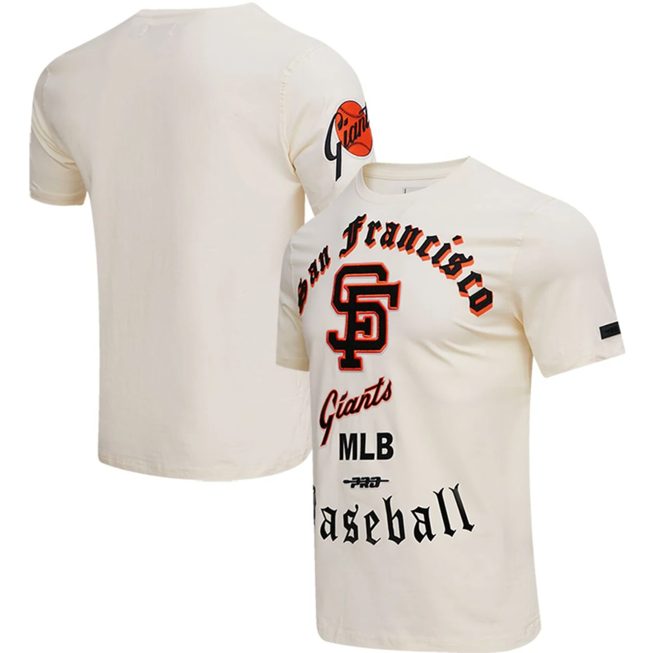Men's San Francisco Giants Pro Standard Cream Cooperstown Collection Old English T-Shirt 3 Men's San Francisco Giants Pro Standard Cream Cooperstown Collection Old English T-Shirt