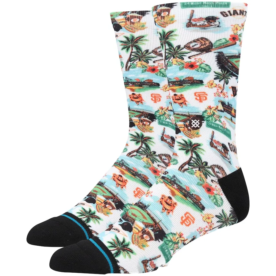 Men's San Francisco Giants Stance X Reyn Spooner White Tri-Blend Crew Socks 3 Men's San Francisco Giants Stance X Reyn Spooner White Tri-Blend Crew Socks