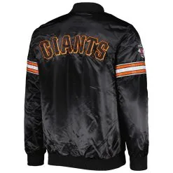 Men's San Francisco Giants Starter Black Pick & Roll Satin Varsity Full-Snap Jacket -San Francisco Giants mens starter black san francisco giants pick and roll satin varsity full snap jacket pi4791000 altimages ff 4791157 8d888db024de26491ba3alt3 full
