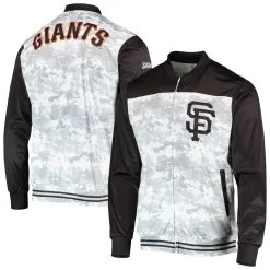 Men's San Francisco Giants Stitches Black Camo Full-Zip Jacket