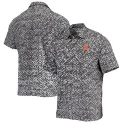 Men's San Francisco Giants Tommy Bahama Black Barrie Batik Button-Up Shirt