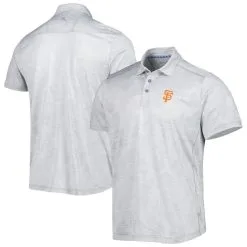 Men's San Francisco Giants Tommy Bahama Gray IslandZone Pineapple Palm Coast Polo
