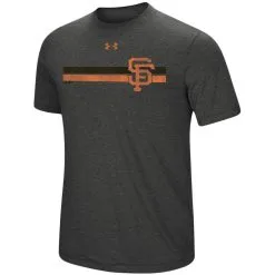 Men's San Francisco Giants Under Armour Heathered Charcoal Stripe Logo Tri-Blend T-Shirt -San Francisco Giants mens under armour heathered charcoal san francisco giants stripe logo tri blend t shirt pi3010000 altimages ff 3010898alt2 full