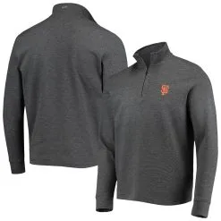 Men's San Francisco Giants Vineyard Vines Charcoal Saltwater Quarter-Zip Jacket