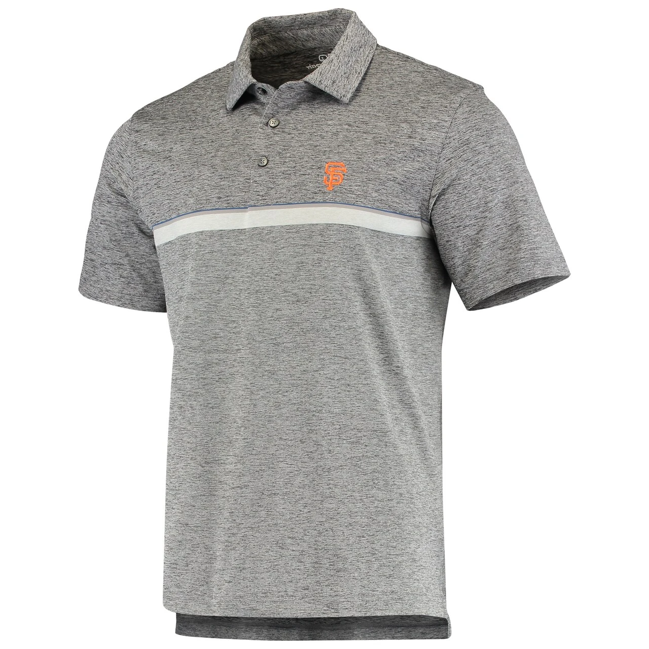 Men's San Francisco Giants Vineyard Vines Gray Hawksbill Stripe Polo 4 Men's San Francisco Giants Vineyard Vines Gray Hawksbill Stripe Polo - Image 2
