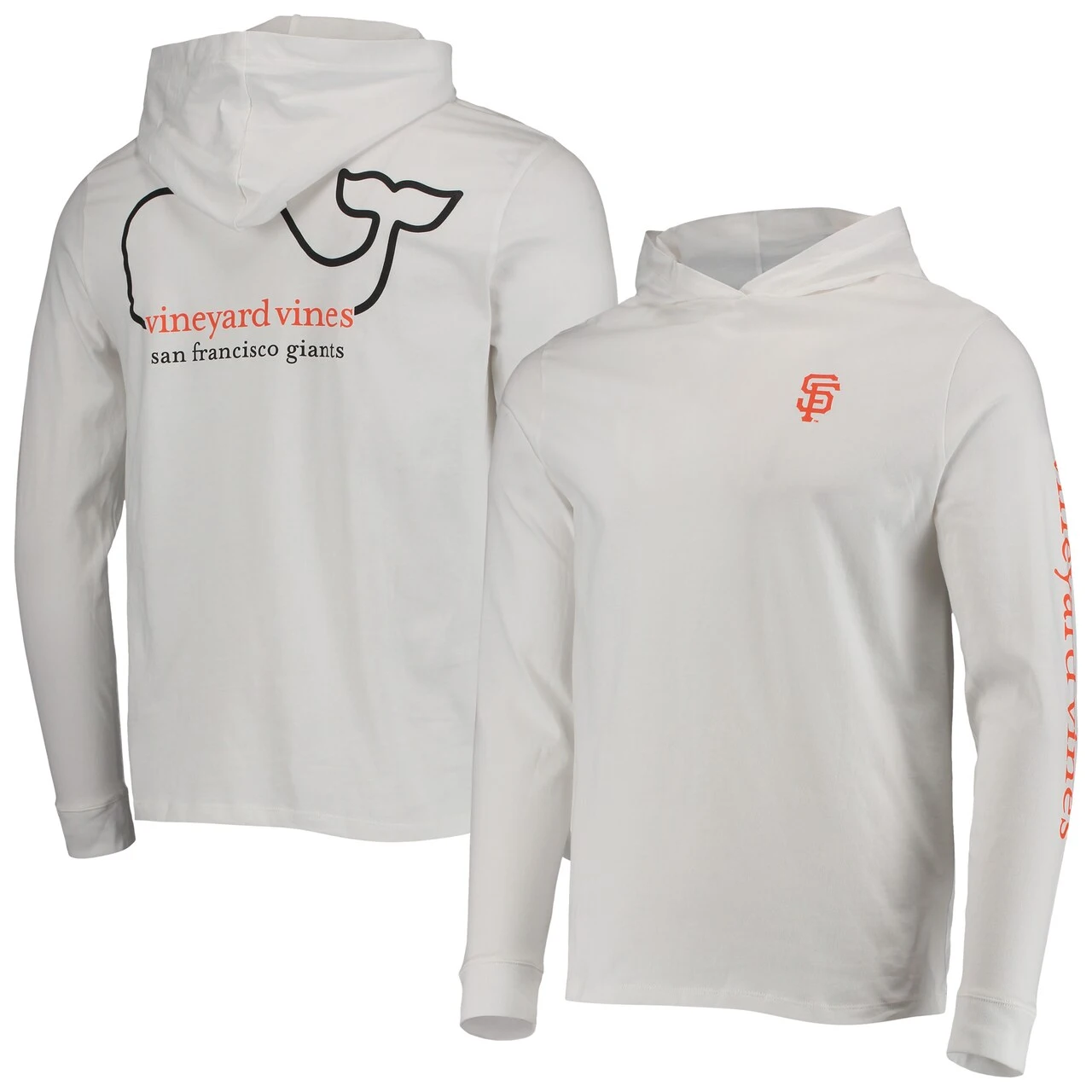 Men's San Francisco Giants Vineyard Vines White Logo Hoodie Long Sleeve T-Shirt 3 Men's San Francisco Giants Vineyard Vines White Logo Hoodie Long Sleeve T-Shirt