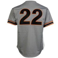 Mitchell & Ness Will Clark San Francisco Giants 1989 Authentic Cooperstown Collection Batting Practice Jersey - Gray -San Francisco Giants mitchell and ness will clark san francisco giants 1989 authentic cooperstown collection batting practice jersey gray pi1299000 altimages ff 1299497alt3 full