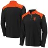 Men's San Francisco Giants Fanatics Branded Black/Orange Iconic Clutch Quarter-Zip Pullover Jacket -San Francisco Giants orange san francisco giants iconic clutch quarter zip pullover jacket pi3600000 altimages ff 3600256 1c46f1412205ae36c653alt1 full