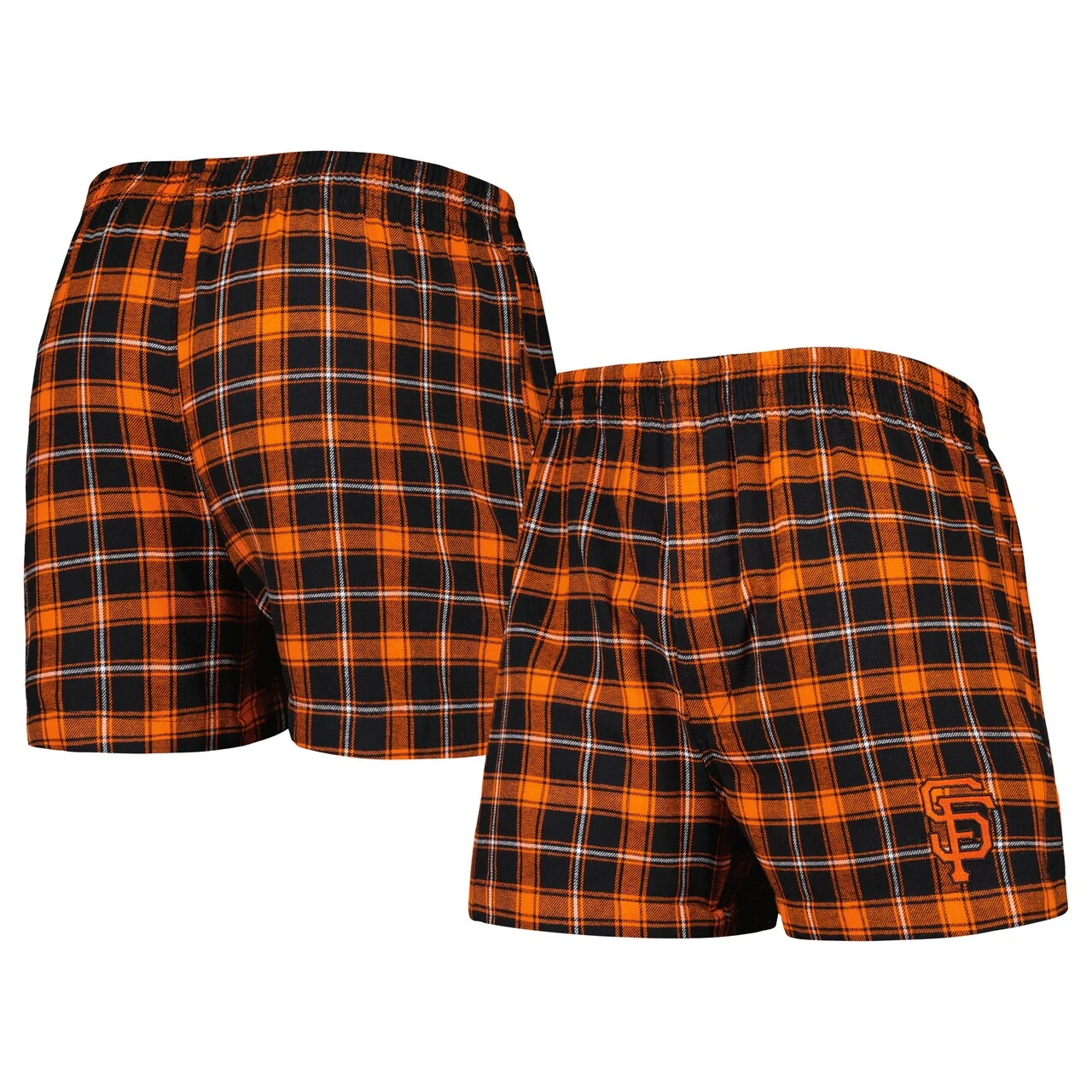 Men's San Francisco Giants Concepts Sport Black/Orange Ledger Flannel Boxers 3 Men's San Francisco Giants Concepts Sport Black/Orange Ledger Flannel Boxers
