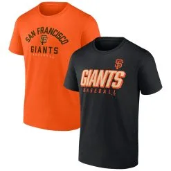 Men's San Francisco Giants Fanatics Branded Black/Orange Player Pack T-Shirt Combo Set