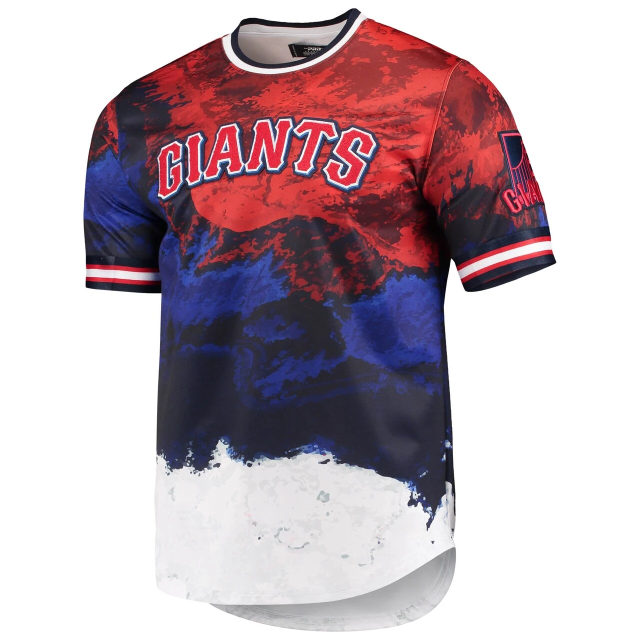 Pro Standard Men's San Francisco Giants Red/Royal Red White And Blue Dip Dye T-Shirt 4 Pro Standard Men's San Francisco Giants Red/Royal Red White And Blue Dip Dye T-Shirt - Image 2