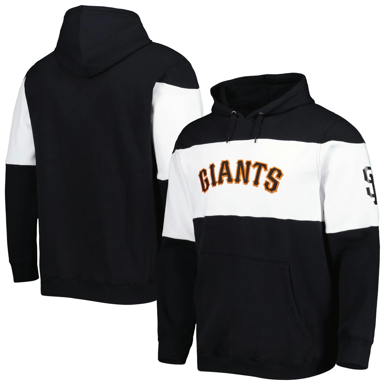 Men's San Francisco Giants Stitches Black/White Stripe Pullover Hoodie 3 Men's San Francisco Giants Stitches Black/White Stripe Pullover Hoodie