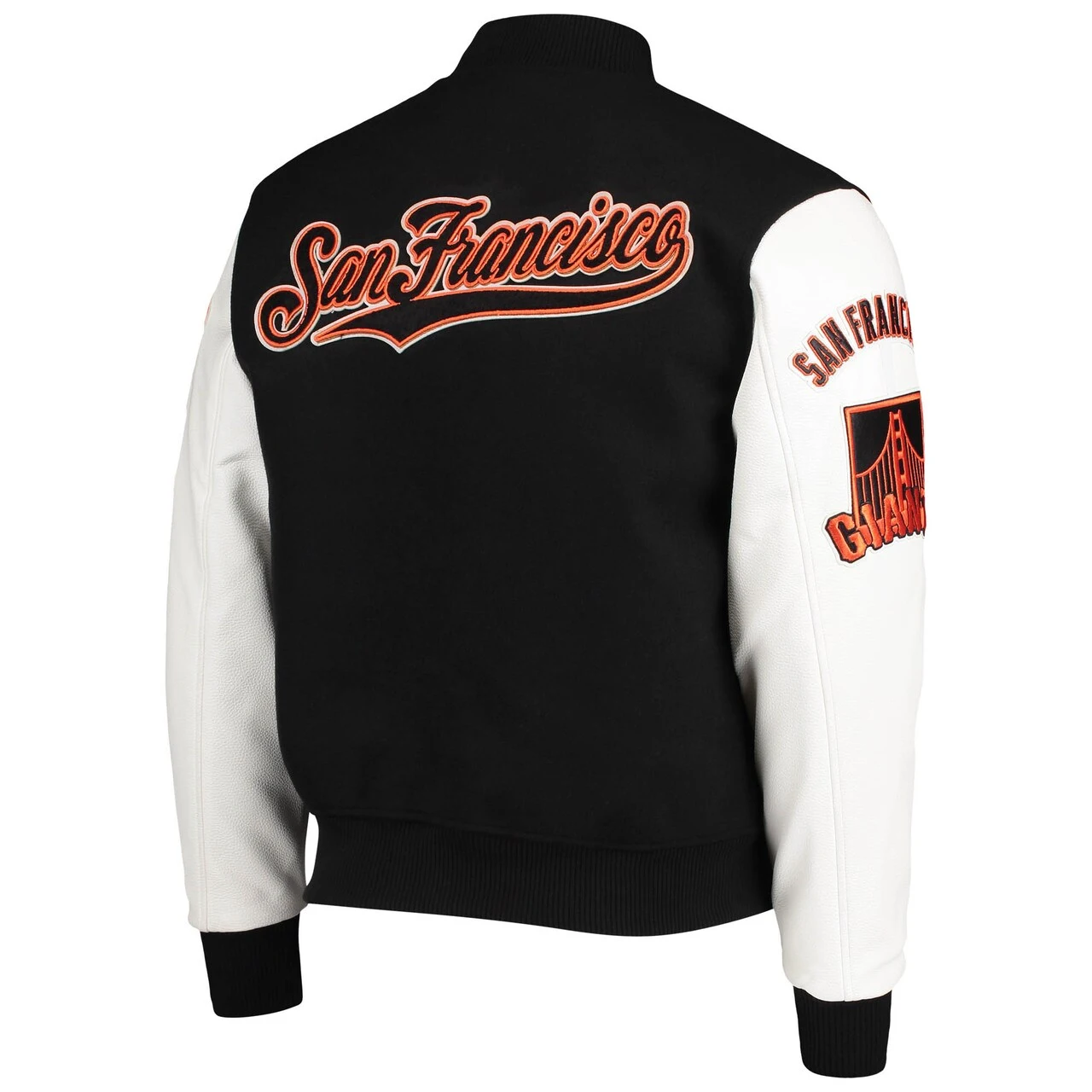 Men's San Francisco Giants Pro Standard Black/White Varsity Logo Full-Zip Jacket 5 Men's San Francisco Giants Pro Standard Black/White Varsity Logo Full-Zip Jacket - Image 3